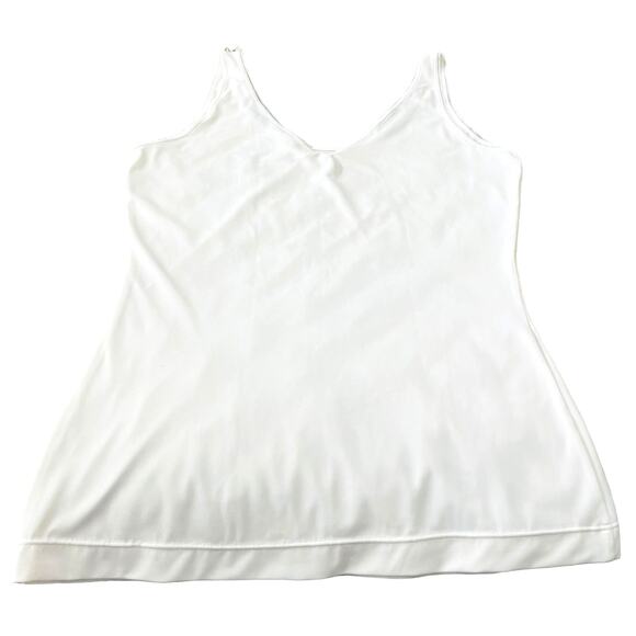 RED HOT BY SPANX ROUND NECK TANK TOP, WOMENS, L, SOLID WHITE,, 1” SHOULDER STRAP - Picture 6 of 10